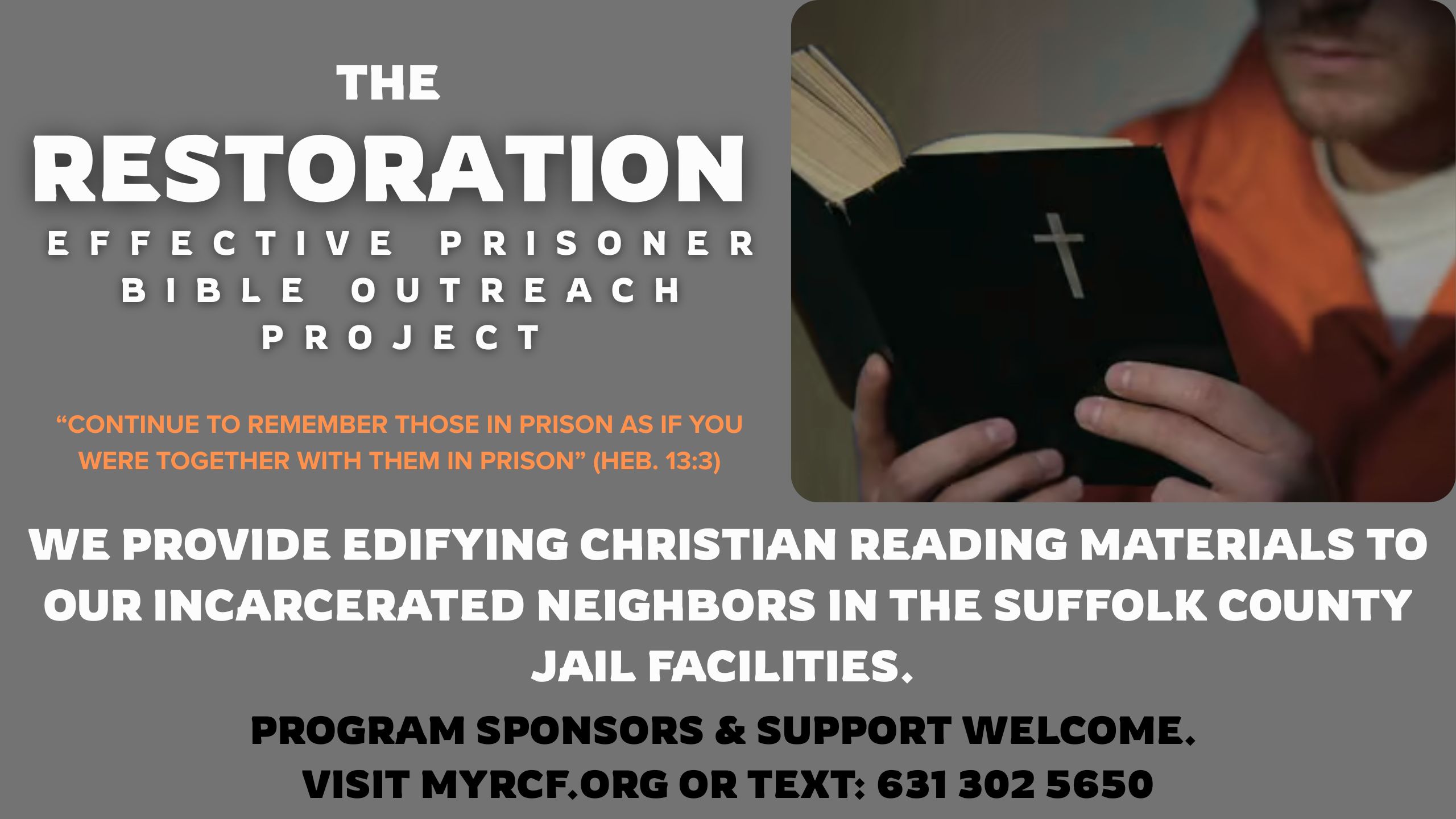 EFFECTIVE PRISON BIBLE PROJECT